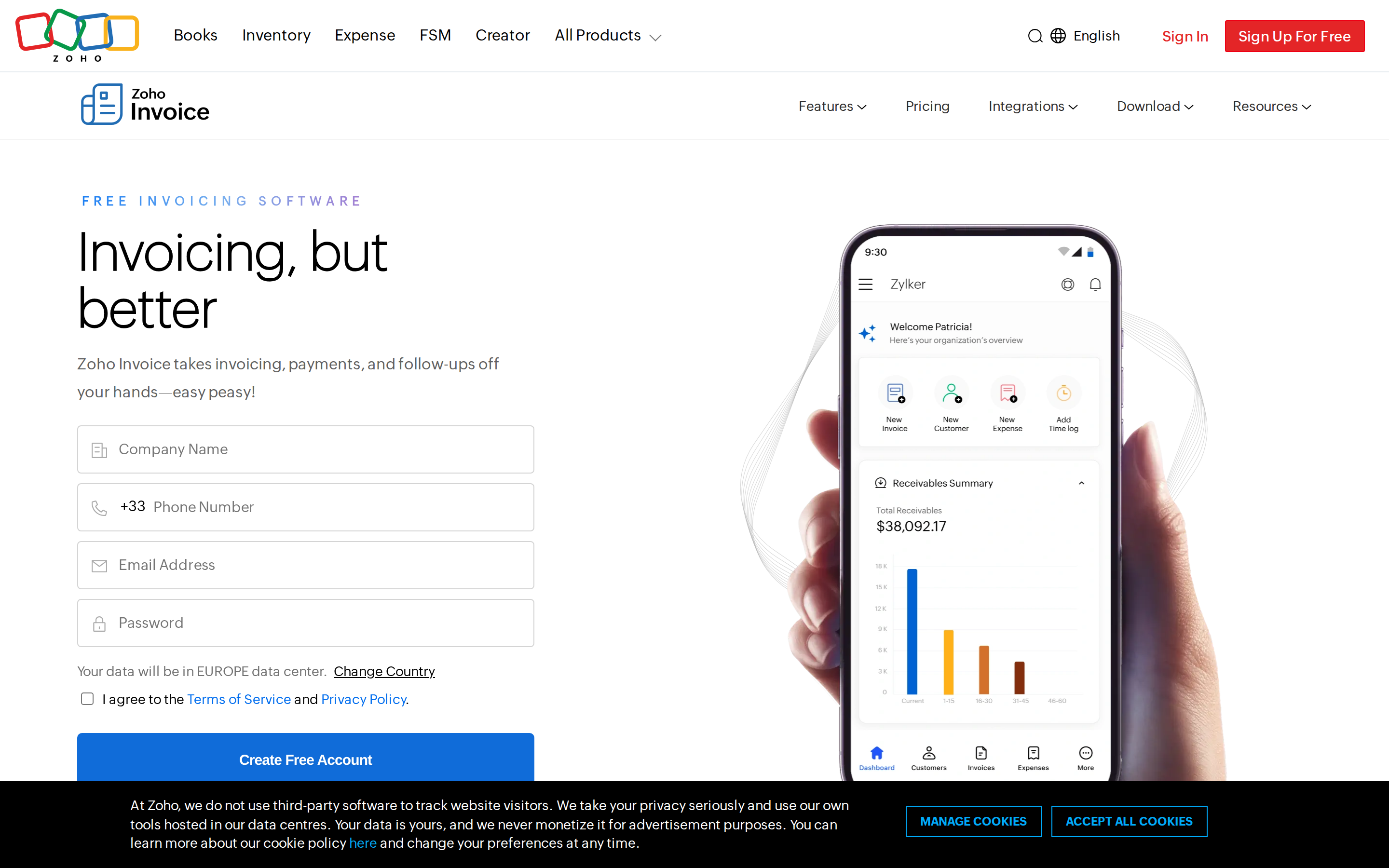 Zoho Invoice